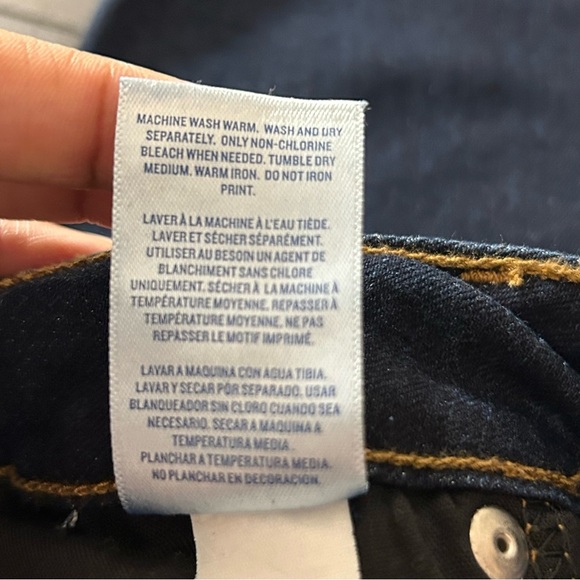 Old Navy Rockstar Skinny Blue Jeans Denim Zippered Ankle Size 6 - Picture 5 of 8